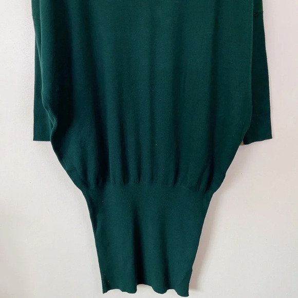 Zara Green Vneck  Choker Knit Sweater Dress - Picture 4 of 15